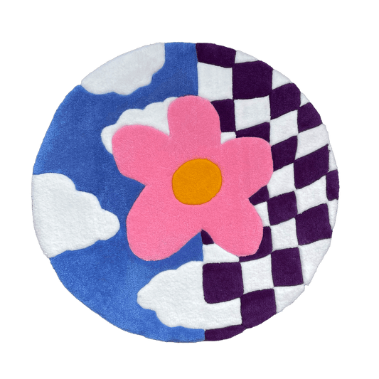 Flower Check Rug